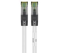 [55124] Goobay CAT 8.1 patch cable, S/FTP (PiMF), white, 1 m - LSZH halogen-f...