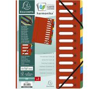 [55125E] EXACOMPTA Trieur HARMINIKA à Fenêtres et Élastiques 12 Compartiments...