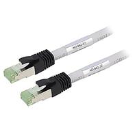 55139 Cordon de brassage S/FTP Cat 8 Line Cu LSZH gris 5m 24AWG Adern: 8 Goobay
