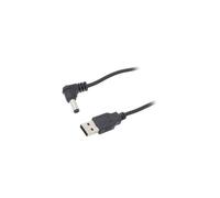 55157 Câble USB A mâle, DC 5,5/2,1 mâle noir 0,5 m veine : Cu Goobay