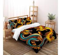 551b476402904f1030a26c30309bb50Literie Housses De Couette Ensemble Simple 3D Enfant 2 Pièces Facile Taies D’Oreiller King(220x240cm) Fermeture À Glissière