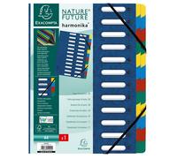 [55242E] EXACOMPTA Trieur HARMONIKA à fenêtres et élastiques carte lustrée 24...