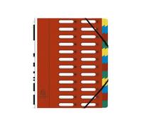 [55245E] EXACOMPTA Trieur Harmonika, A4, 24 compartiments, rouge