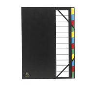 [55341E] Exacompta Trieur rigide Ordonator dos extensible 12 compartiments Noir