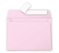 Clairefontaine 5536C - Paquet de 20 Enveloppes Auto-Adhésives - Format C6 11,4x16,2cm - 120g/m² - Coloris Rose Dragée - Invitation Evènements et Correspondance - Gamme Pollen - Papier Premium Lisse