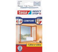 tesa Moustiquaire fenêtre Insect Stop H&L Premium – Ruban crochet & boucle solide – 130×130 cm Blanc