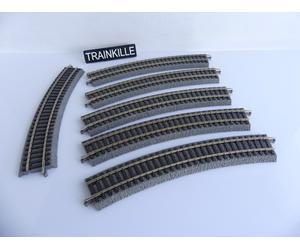 55412 PIKO HO 6 RAILS COURBES AVEC BALLAST RAYON R2 422 MM