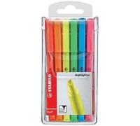 [555/6] STABILO Etui de 6 Surligneurs de poche Flash Pointe Biseautée 1 - 3,5...