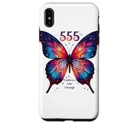 555 Angel Number Embrace The Change Papillon Spiritual Coque pour iPhone XS Max