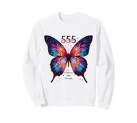 555 Angel Number Embrace The Change Papillon Spiritual Sweatshirt