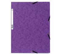 [55508E] Exacompta Chemise 3 rabats à élastiques carte lustrée 400g/m2 Nature...