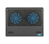 5557 - Ventilateur d'ordinateur portable - avec concentrateur USB 2 ports - 17.3" - 110 mm