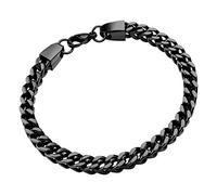 555Jewelry Bracelet Franco carré en acier inoxydable de 6 mm pour homme, 16,5 à 22,9 cm, 9 inches, Métal, Non connu