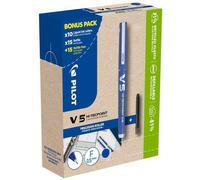 [556244] PILOT Stylo roller V5 HI-TECPOINT, BONUS PACK, bleu