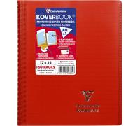 556804c Un Cahier À Spirale Koverbook Rouge - 17x22 Cm - 160 Pages Lignées Avec Marge - Papier Blanc 90 G - Couverture Polypro