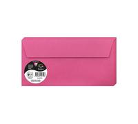 Clairefontaine 5575C - Paquet de 20 Enveloppes Auto-Adhésives - Format DL 11x22cm - 120g/m² - Coloris Rose Fuchsia - Invitation Evènements et Correspondance - Gamme Pollen - Papier Premium Lisse