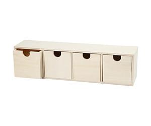 55766 Create Craft - Boîte de 4 tiroirs en contreplaqué 1pièce