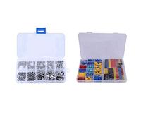 558pcs Ajustez Compatible With les bornes électriques Connecteurs à sertir et 160pcs / Set M2 m2.5 m3 m4 m5 Tête de la pacte Kit d'assortiment noix