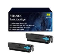 55B2000 Cartouche de Toner pour Lexmark, sans Puce, rendement de 3000 Pages | Cartouches de toner de remplacement 55B2000, for imprimante MS431dn MS431dw MX431adn MX432adwe MS331dn MX331adn(2 pack)
