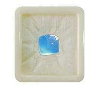 55Carat Cabochon en pierre précieuse en vrac de forme carrée de carnaillan bleu de pierre de naissance pour la guérison des chakras, signe du zodiaque de bijoux faits à la main, 4 carats