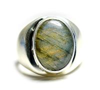 55Carat Homme NA Argent Ovale Labradorite naturelle