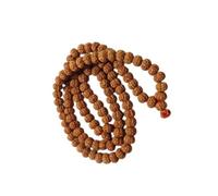 55Carat Mala Jaap Rudraksha certifié 6 Mukhi (10 mm) 108+1 Perles pour Pooja Astrologique pour Hommes et Femmes