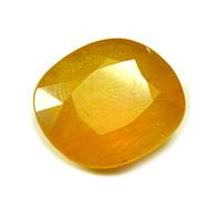 55Carat Pierre précieuse naturelle de 9 x 9 mm - Saphir jaune naturel - Forme coussin - Pour la fabrication de bijoux, Pierre, Saphir jaune naturel