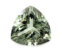 55Carat Trillion Shape Original Cabochon à facettes Pierre précieuse naturelle à facettes 4 5 6 7 8 9 10 11 12 13 mm, 11X11 mm, Pierre, Améthyste verte naturelle