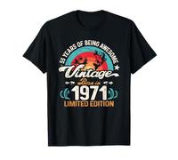 55e Anniversaire 55-Year-Old Fishing Lovers Pêcheur né en 1971 T-Shirt