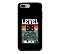 55e Anniversaire d'un Joueur Amusant de 55 Ans débloqué, Niveau 55 Coque pour iPhone 7 Plus/8 Plus