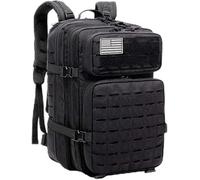 55l Sac à Dos Tactique D’Attaque Militaire, Sac à Dos De Randonnée Sac De Voyage étanche Unisexe Camping en Plein Air Alpinisme Marche Cyclisme Escalade Sac à Dos, Black, 55L