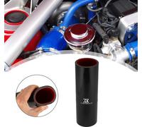 55mm 2.17" Diamètre Interne Voiture Droit Silicone Tuyau Coupleur Tube Noir Rouge
