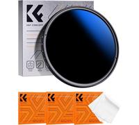 Ø55mm ND2-2000 Variable Filter 1-11 F-Stops Neutral Density and 3 Vacuum Packed Microfibre Cleaning Cloths for Camera Lens (K Series)