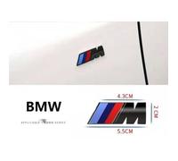 55mm x 20 mm Logo ---M BMW Sport Performance Emblème Badge Chromé Autocollant Noir