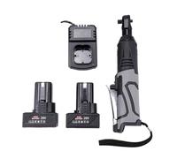 55N. Clé Électrique M, Perceuse D'angle, Tournevis, 3/8 Pouces, À Cliquet Sans Fil 90 Degrés, Échafaudage Avec Batterie Lithium-Ion 1/2 Travailler Efficacement(2 battery)