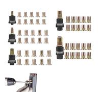 55pcs/77pcs Upgrade Carbon Steel Rivet Nut Tool Set，M4-M10 | With 5/7 Mandrels and 50/70 Rivet Nuts,for Repair,Fabrication and Metal Fastening Projects,Manual Wrench or Drill Use