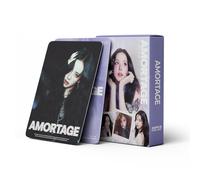 55PCS Cartes JISOO AMORTAGE Photocartes AMORTAGE Nouvel Album Cartes JISOO Mini Merch Photocartes Set Kpop Greeting Card Postales pour Fans