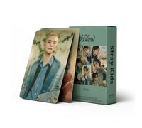 55PCS Cartes Kpop Stray Kids Hollow Photocartes Hollow Nouvel Album Cartes Stray Kids Mini Merch Photocartes Set Kpop Greeting Card Postales pour Fans