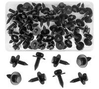 55pcs Hex Head Self Tapping Screws Self Tapping Screws Hex Head Self Drilling Screws with Washers,5.5-6mm x 19mm,for Wings,Car Bumper
