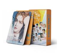 55Pcs Seventeen Photo Cards Seventeen SPILL THE FEELS Noveau Album Cards Seventeen Mini Cards SVT Orange Style Merch Photo Cards Pack Gift for Fans