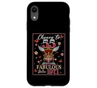 55th Birthday Women Cheers to 55 Years Fabulous Since 1971 Coque pour iPhone XR
