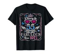 55th Birthday Women Cheers to 55 Years Fabulous Since 1971 T-Shirt