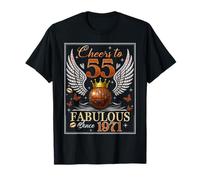 55th Birthday Women Cheers to 55 Years Fabulous Since 1971 T-Shirt