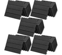 55x Dalles de jardin clipsables en bois composite WPC anthracite 30 x 30 cm Type classique Revêtement de sol extérieur