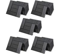55x Dalles de Jardin clipsables en Bois Composite WPC Anthracite 30 x 30 cm Type mosaïque Revêtement de Sol extérieur