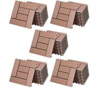 55x Dalles de jardin clipsables en bois composite WPC terracotta 30 x 30 cm Type mosaïque Revêtement de sol extérieur