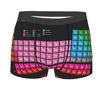 56 Boxer Homme Periodic Table of Elements Chemistry sous-Vêtements pour Homme Respirants Boxers Shorty Doux Basic Boxer pour Homme À Porter Adaptés À Toutes Occasions Quotidien M
