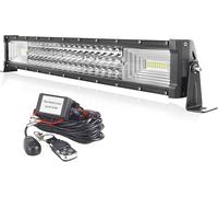 56 Cm Barre Lumineuse Droite 270w Feux Antibrouillard Led Avec 12v Télécommande Stroboscopique Kit De Câblage 6000k 3 Rangées Etanche Led Projecteur Pour Voiture Camion Tracteur 4x4,Ip67
