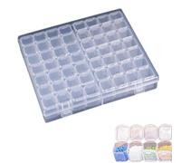 56 Grilles Boîte Rangement Perle Diamants, Compartiments Boîte de Rangement en Plastique Transparent Conteneur de Bijoux, Diamond Painting Boîtes Broderie Diamant pour Ranger Perles Ongles Strass