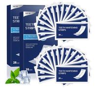 56 Pièces Teeth Whitening Strips Bandes Blanchissantes Dents, Patch Blanchiment Dentaire Invisible Confortable à Porter Blanchiment Rapide Doux et Efficace pour Accueil Voyages